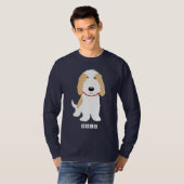 PBGVのかわいい漫画のオレンジ及び白い犬のTシャツ Tシャツ (正面フル)