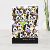 PBGVドッグおもしろいグループの誕生日 カード (正面)