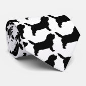 PBGV犬(黒) ネクタイ (ロール)