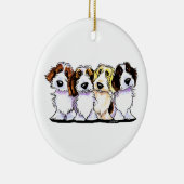 PBGV Palsペット名パーソナライズされた セラミックオーナメント (右)