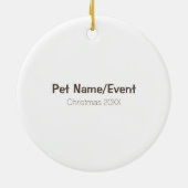 PBGV Palsペット名パーソナライズされた セラミックオーナメント (裏面)
