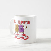 PBJの親友の面白いマグカップ コーヒーマグカップ (正面左)