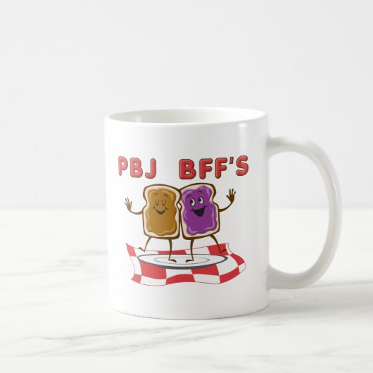 PBJ BFFのおもしろマグカップ コーヒーマグカップ (右)