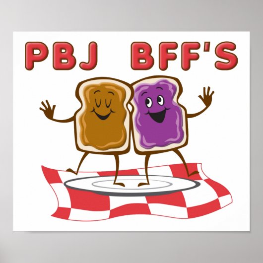PBJ BFFポスタおもしろいー ポスター (正面)
