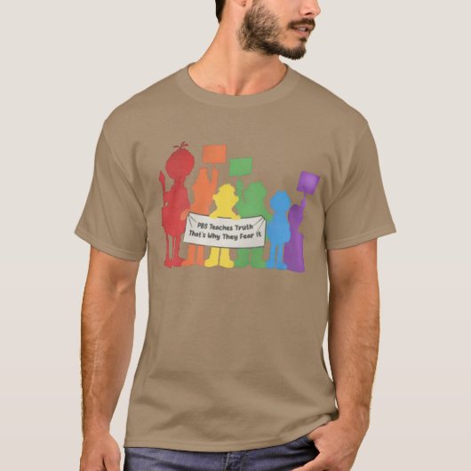 PBSは真実を教える、それが彼らが恐れる理由 Tシャツ (正面)