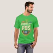 PBSを守れ 公共放送を守れ FDT Tシャツ (正面フル)
