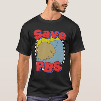 PBSを救え!アーサー・ミームパロディー カートゥーンの拳 Tシャツ