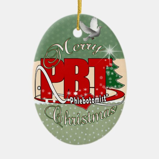 PBTのクリスマスPHLEBOTOMISTの実験室 セラミックオーナメント (正面)