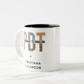 PBTカスタム静脈切開技術者レオパード印刷 ツートーンマグカップ (正面左)