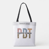 PBTカスタム静脈切開技術者レオパード印刷 トートバッグ (裏面)