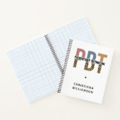 PBTカスタム静脈切開技術者レオパード印刷 ノートブック (内部)