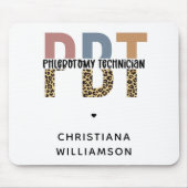 PBTカスタム静脈切開技術者レオパード印刷 マウスパッド (正面)