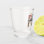 PBT静脈切除技術者豹プリント ショットグラス (左)