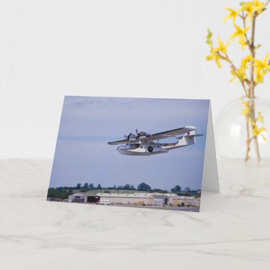 PBY、5A Catalinaの第二次世界大戦の下検分のflyi カード (黄色い花)