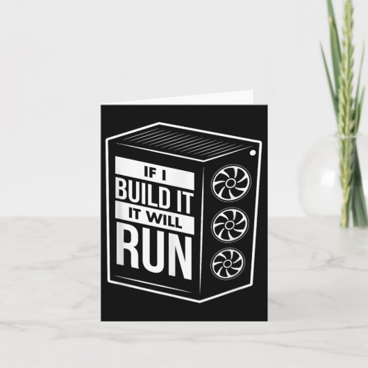 Pcおもしろい Builderシャツ – Computer Builder & Pc カード (正面)