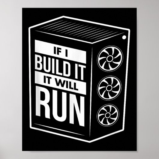 Pcおもしろい Builderシャツ – Computer Builder & Pc ポスター (正面)