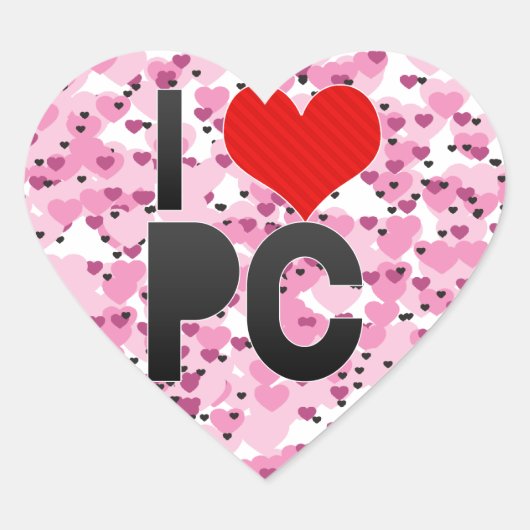 PCが大好き ハートシール (正面)