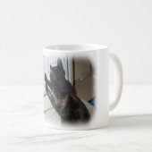 PCを持つ猫 コーヒーマグカップ (正面右)