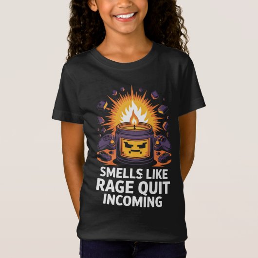 PCゲーマーへのギフトキャンドルは怒りの香り Tシャツ (正面)