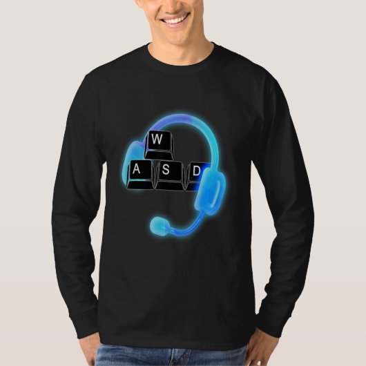Pcゲーマービデオゲームゲーム Tシャツ (正面)