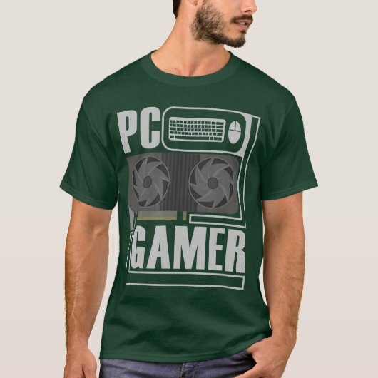 PCゲーマー コンピューターゲーム GPUギフト 友達 Tシャツ (正面)
