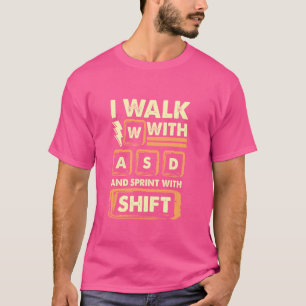 PCゲームおもしろい愛好家コンピュータゲーマーキーボード鍵 Tシャツ