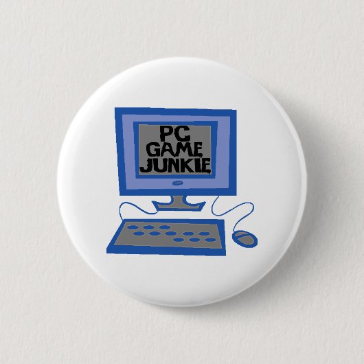 PCゲームJunkie 缶バッジ (正面)