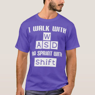 PCビデおもしろいオゲーマーWASDゲーム Tシャツ