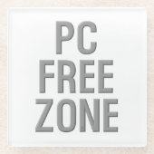 PCフリーゾーンガラス澄んコースター ガラスコースター (正面)