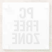 PCフリーゾーンガラス澄んコースター ガラスコースター (裏面)