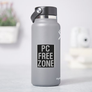 PCフリーゾーン黒の輪郭シール シール