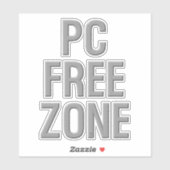 PCフリーゾーン コンターデカール シール (シート)