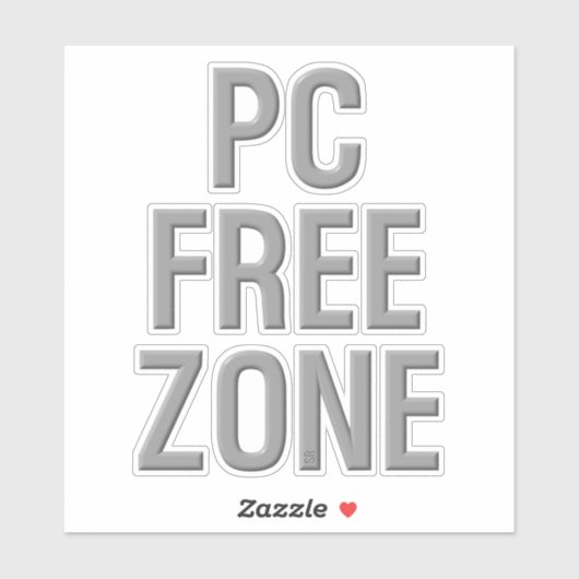 PCフリーゾーン コンターデカール シール (シート)