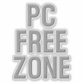 PCフリーゾーン コンターデカール シール (正面)