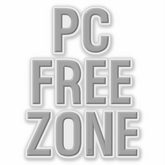 PCフリーゾーン コンターデカール シール (正面)
