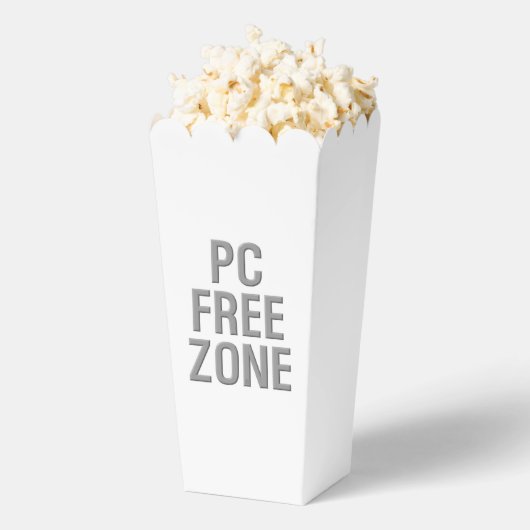 PCフリーゾーン 白いポップコーン箱 フェイバーボックス (はじけた状態)