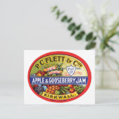 PCフレット&コス。アップル&グースベリージャム ポストカード (スタンド正面)