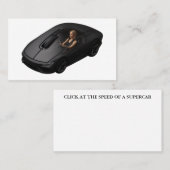 PCマウスカークリック：スーパーカーのスピードで 名刺 (正面/裏面)