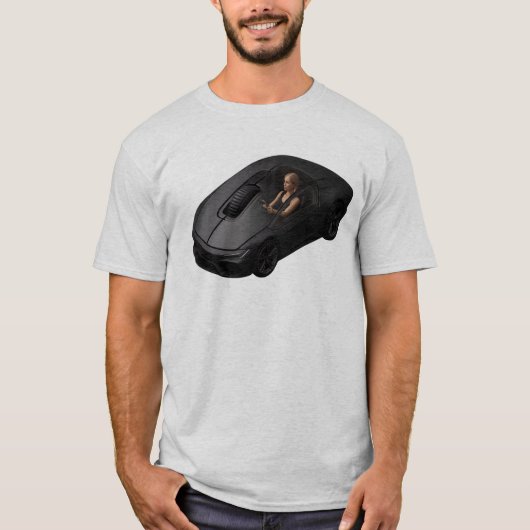 PCマウスカークリック:スーパーカーのスピードで Tシャツ (正面)