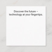 PCマウス – 宇宙船：クリック地球軌道上。 スクエア名刺 (裏面)