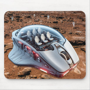 PCマウス – 宇宙船：火星をスクロール – Mission 01. マウスパッド