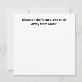 PCマウス – 宇宙船：火星をスクロール – Mission 01. 招待状 (裏面)