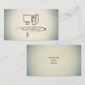 PC修理か技術サポートの名刺 名刺 (正面/裏面)