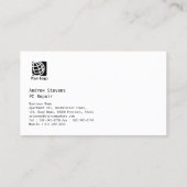 PC修理名刺の回路の切断図 名刺 (裏面)