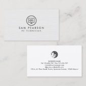 PC技術者によるコンピュータの修復 名刺 (正面/裏面)