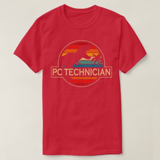 Pc技術者の恐竜 Tシャツ (デザイン正面)