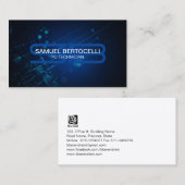 PC技術者モノグラムはっきりしたコンピュータ回路 名刺 (正面/裏面)