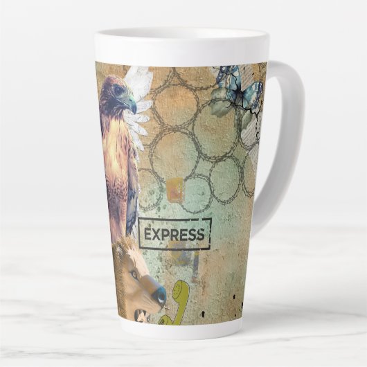 PC2511 - Angel Hawk カフェラテマグ (右アングル)