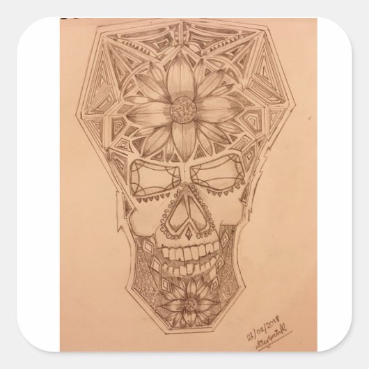 PC-スカル スクエアシール (正面)