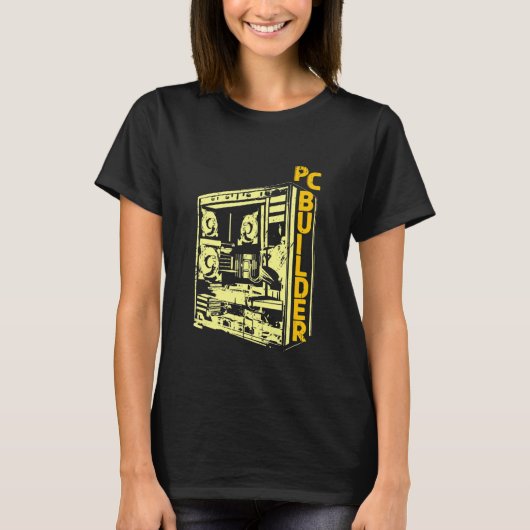 PC Builderコンピュータエンジニア情報テクノロジ Tシャツ (正面)